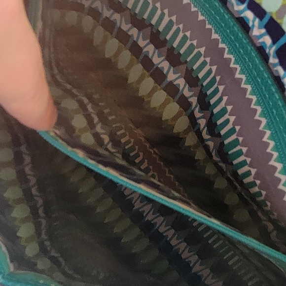 Vera Bradley Small Ella Teal Tote Bag - Picture 4 of 16